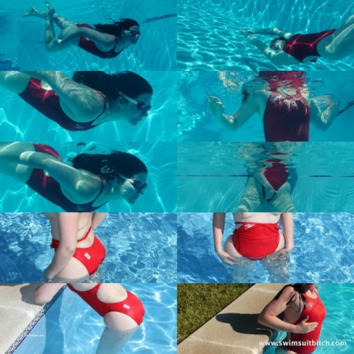 Red Fastskin XT in the pool