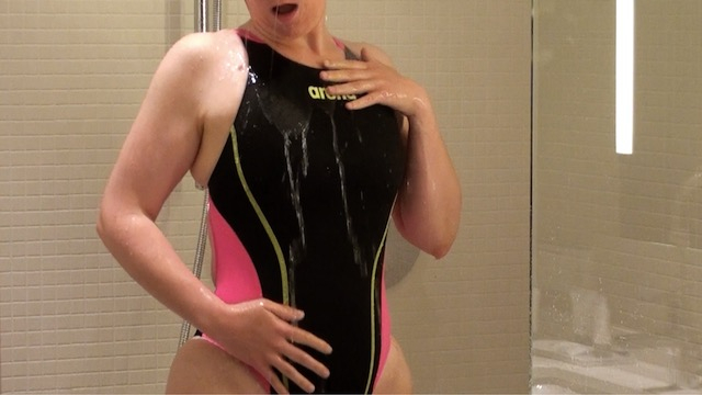 Arena Phyton High Cut Swimsuit in the Shower