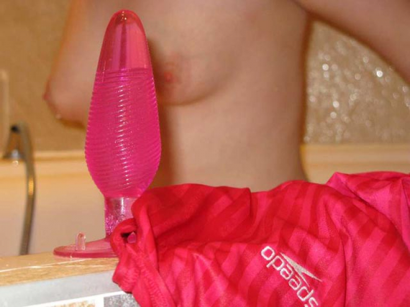 Pink Aquablade Swimsuit mit pink Anal Plug