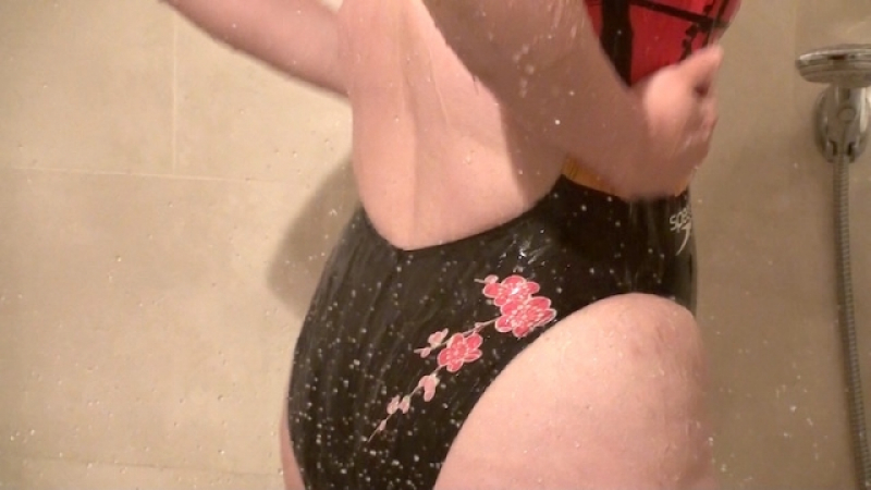 Cherry Blossom Speedo Swimsuit Masturbation