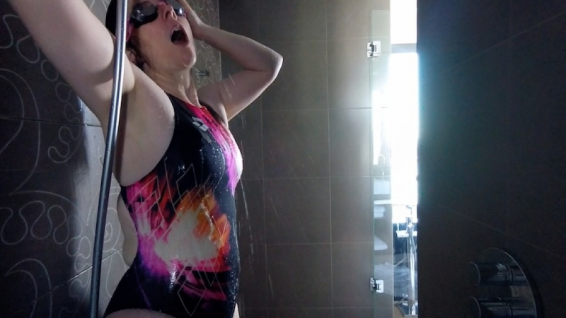 Shower in Japanese Arena Swimsuit