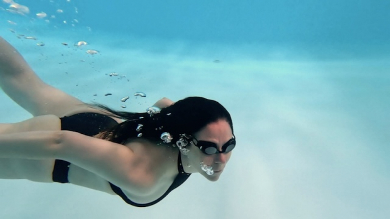 Black Luxus Monokini with **** underwater